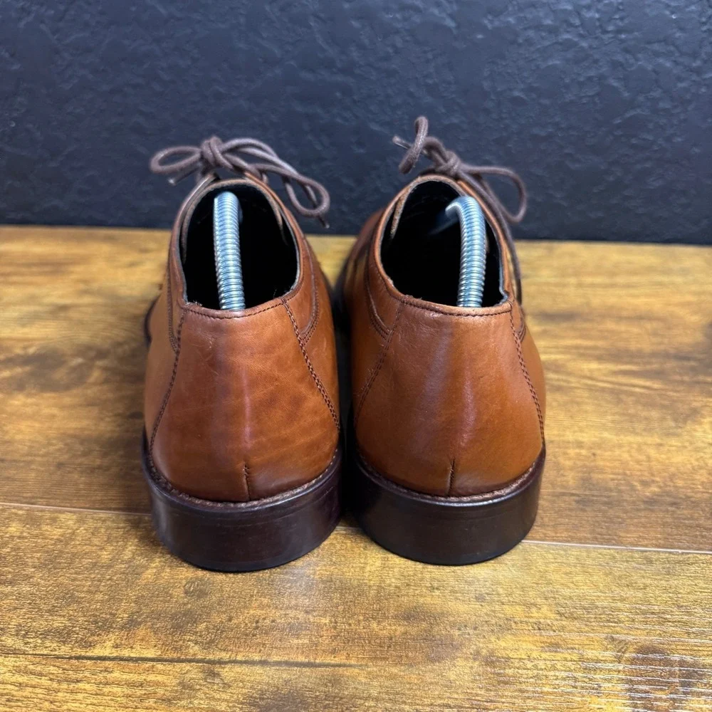 Johnston‎ & Murphy J. Murphy 59-11566 Tan Leather Cap Toe Oxford Mens 9.5M
